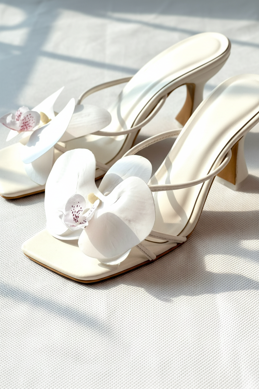 Floral heels - two pairs